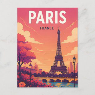 Paris Frankreich Eiffelturm Romantische Stadtansic Postkarte