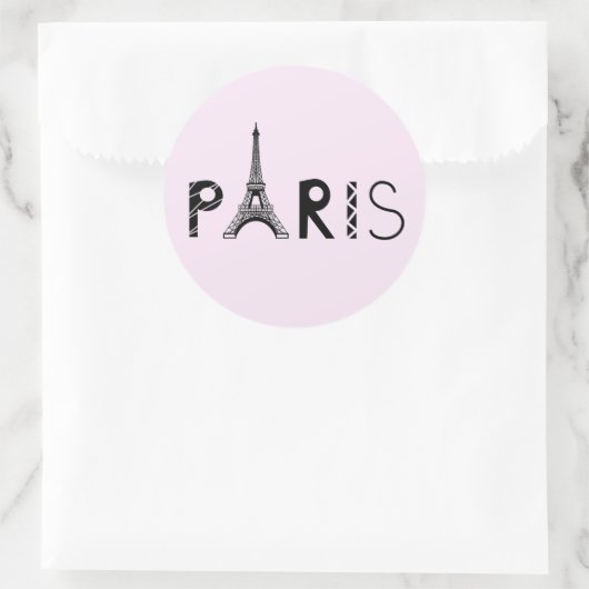 Paris, Frankreich | Eiffelturm Runder Aufkleber (Tasche)