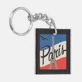 Paris Frankreich | Eiffelturm Schlüsselanhänger (Vorderseite links)