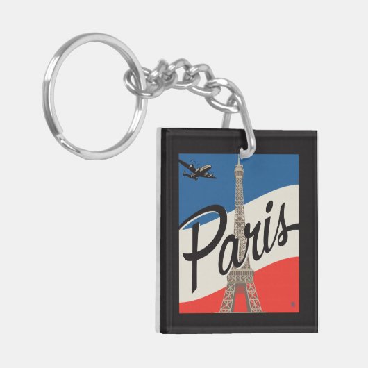 Paris Frankreich | Eiffelturm Schlüsselanhänger (Vorderseite links)