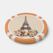 Paris Frankreich Eiffelturm Schöne Blumen Pokerchips (Einzeln)