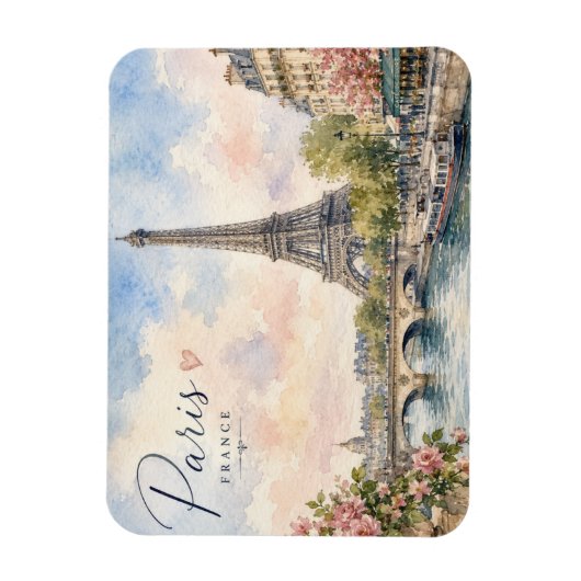 Paris Frankreich Eiffelturm Seine Fluss Magnet (Vertikal)