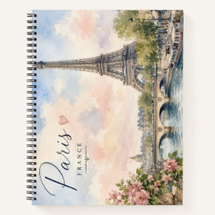 Paris Frankreich Eiffelturm Seine Fluss Notizblock