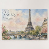 Paris Frankreich Eiffelturm Seine Fluss Puzzle (Horizontal)