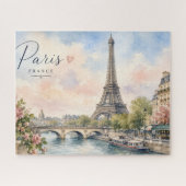 Paris Frankreich Eiffelturm Seine Fluss  Puzzle (Horizontal)