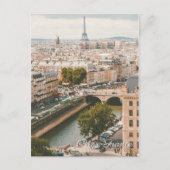 Paris Frankreich Eiffelturm Seine Postkarte (Vorderseite)