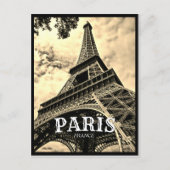 Paris Frankreich - Eiffelturm Vintag Postkarte (Vorderseite)