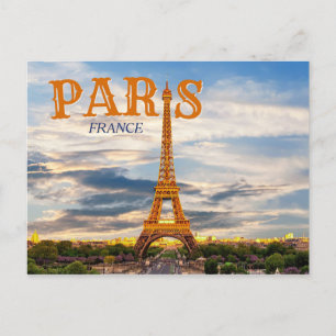 Paris Frankreich - Eiffelturm Vintage-Postkarte Einladungspostkarte