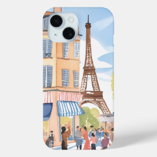Paris Frankreich Eiffelturm   Wasserfarbe Europäis Case-Mate iPhone Hülle
