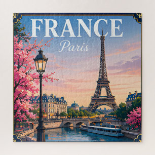 🗼 Paris Frankreich Erinnerung an den Eiffel-Turm- Puzzle