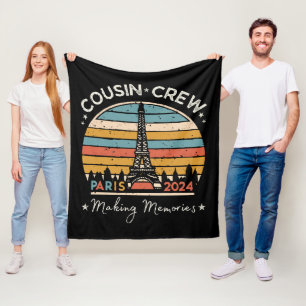 Paris Frankreich Erinnerungen 2024 Fleecedecke