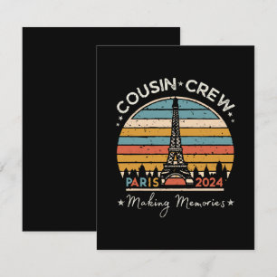 Paris Frankreich Erinnerungen schaffen 2024 Mitteilungskarte