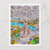 Paris Frankreich Fantastischer Ausflugsort Waterco Postkarte (Vorderseite)