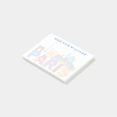 Paris, Frankreich| Farbige Typografie Post-it Klebezettel (angewinkelt)