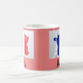 Paris Frankreich Flaggenkarte Eiffelturm Kaffeetasse (Mittel)