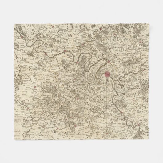 Paris Frankreich Fleecedecke (Vorderseite (Horizontal))