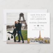 Paris Frankreich Foto Hochzeit in Urlaubsort Save The Date (Vorderseite)