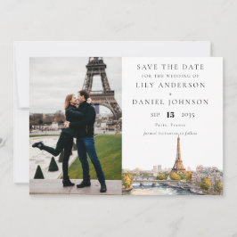 Paris Frankreich Foto Hochzeit in Urlaubsort Save The Date
