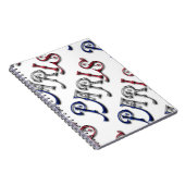 Paris Frankreich - Französisch-Flaggenfarben Typog Notizblock (Rechte Seite)