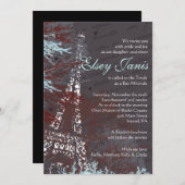 PARIS FRANKREICH FRANZÖSISCHE Bar Bat Mitzvah Einl Einladung (Vorne/Hinten)