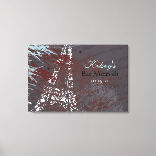 PARIS FRANKREICH FRANZÖSISCHE Bar Bat Mitzvah Sign Leinwanddruck