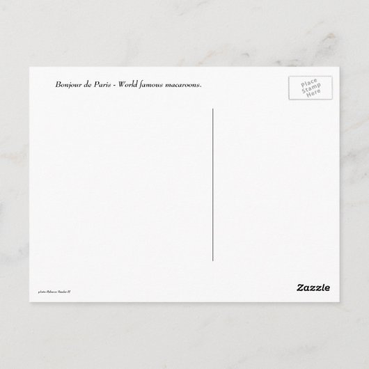 Paris Frankreich französische Macros Postkarte (Rückseite)