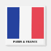 Paris & Frankreich, Französisches Flaggenmagnet Magnet (Vorne)