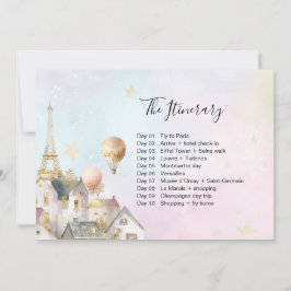 Paris Frankreich - Geburtspass Beilage Einladung