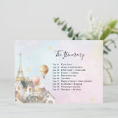 Paris Frankreich - Geburtspass Beilage Einladung (Stehend Vorderseite)