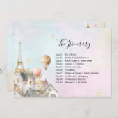 Paris Frankreich - Geburtspass Beilage Einladung (Vorne/Hinten)