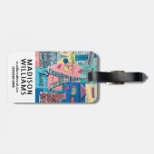 Paris, Frankreich Gepäckanhänger (Rückseite horizontal)