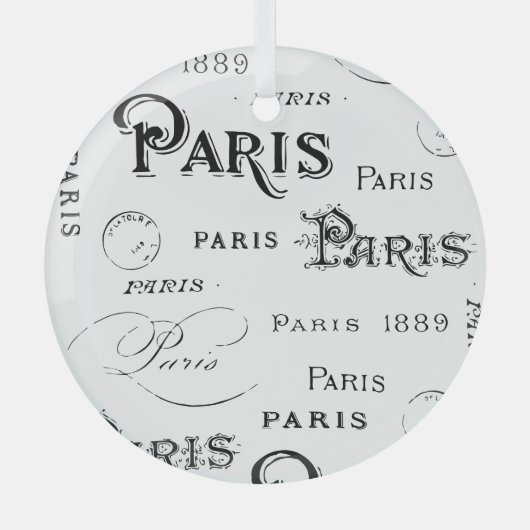Paris Frankreich - Geschenke und Souvenirs Ornament Aus Glas (Vorderseite)