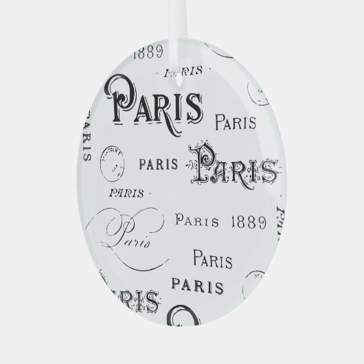 Paris Frankreich - Geschenke und Souvenirs Ornament Aus Glas (Vorderseite links)
