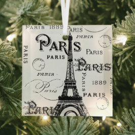 Paris Frankreich - Geschenke und Souvenirs Ornament Aus Glas