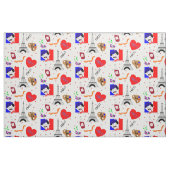 Paris Frankreich hielt Niedlich Spaß Red White Blu Stoff (Fat Quarter (45,7 x 55,9 cm))