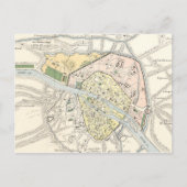 Paris, Frankreich: Historische, Vintage Karte (Vorderseite)