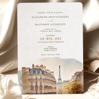 Paris Frankreich Hochzeit in Urlaubsort Watercolor