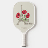 Paris-Frankreich-individuelle Name Pickleball Schläger (Rückseite)