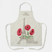 Paris-Frankreich-individuelle Name Schürze (Vorderseite)