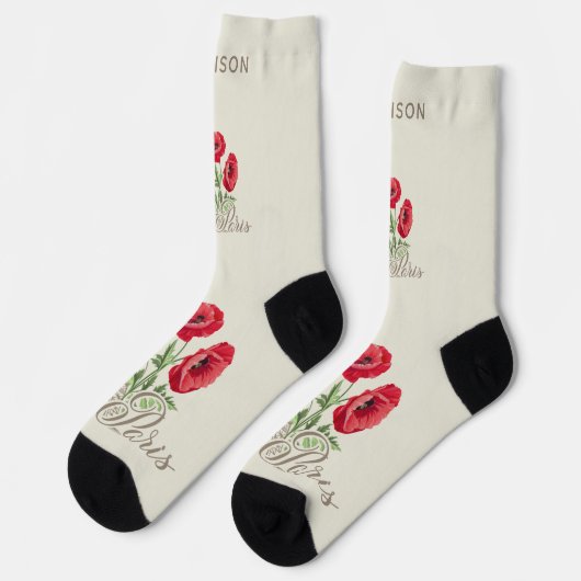 Paris-Frankreich-individuelle Name Socken (Linkes Detail)