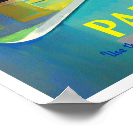 Paris Frankreich Jahrtausende Reise Poster (Ecke)