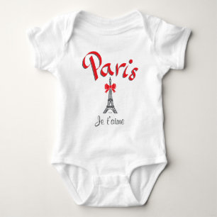 Paris, Frankreich Je t'aime, Liebe dich Eiffelturm Baby Strampler