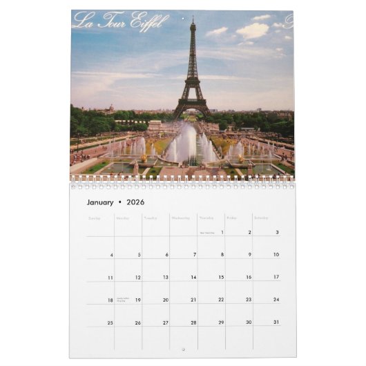 Paris, Frankreich Kalender (Jan 2026)