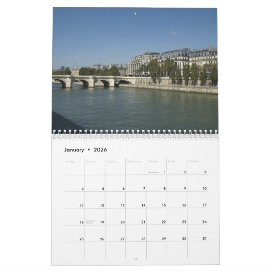Paris, Frankreich Kalender (Jan 2026)