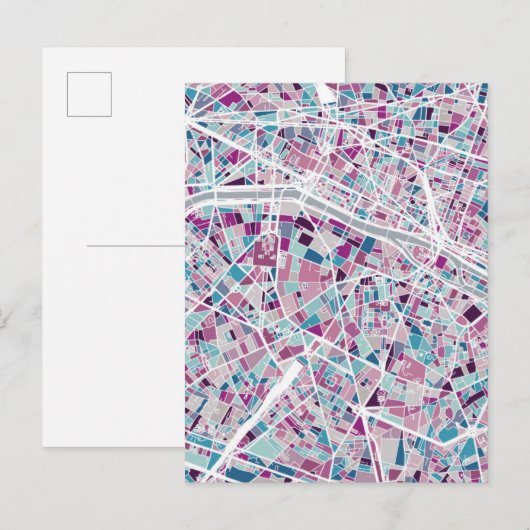 Paris Frankreich Karte (Vorne/Hinten)