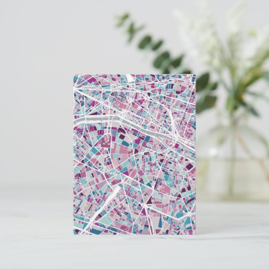 Paris Frankreich Karte (Stehend Vorderseite)