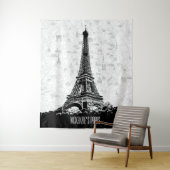 Paris Frankreich Karte Eiffelturm Foto Hintergrund Wandteppich (Beispiel)