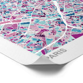 Paris Frankreich Karte Poster (Ecke)