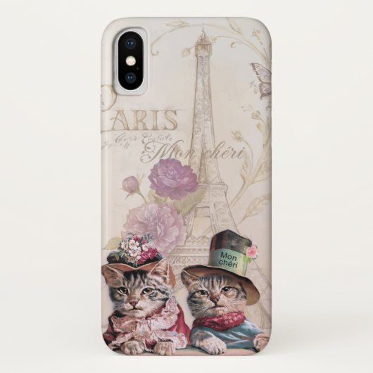 Paris Frankreich Katzen Case-Mate iPhone Hülle (Rückseite)