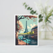 Paris Frankreich Kunst, Jahrgang Reise Postkarte (Stehend Vorderseite)